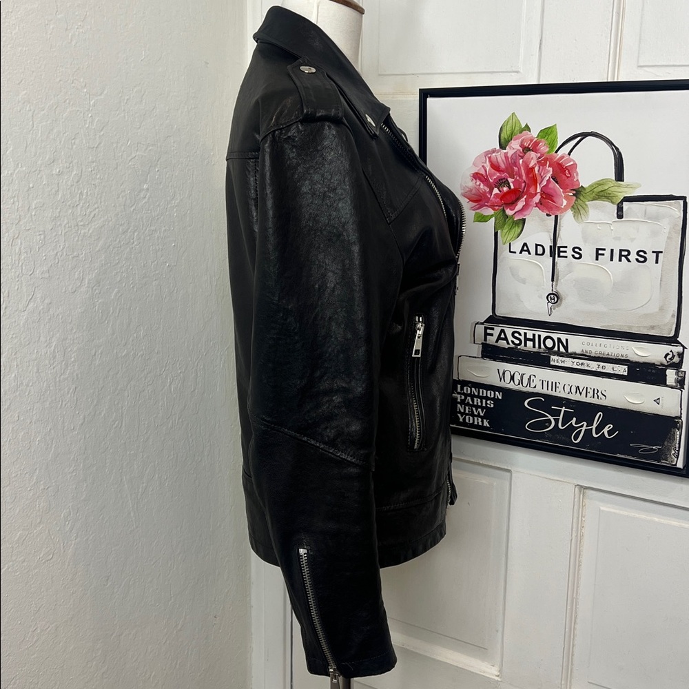 Street Leathers Black Leather Moto Jacket Size S - Picture 2 of 10